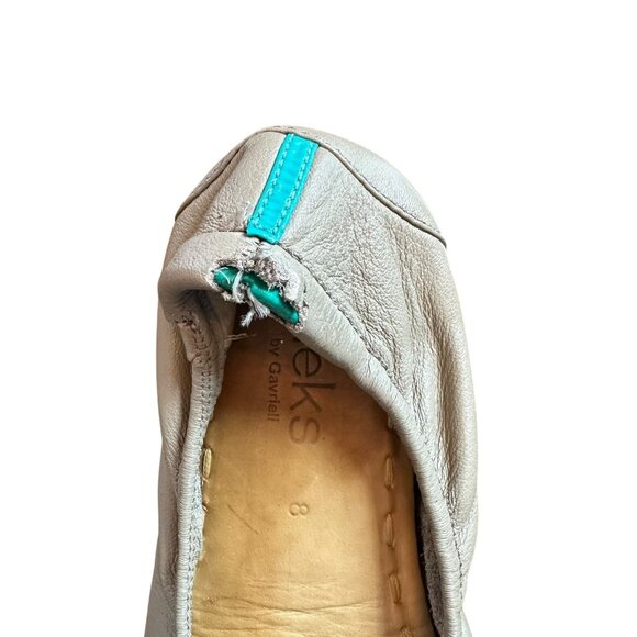 Tieks Taupe Leather Flats Classic Ballet Women's Size 8 AS-IS - Picture 8 of 9